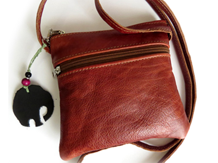 sling purse leather